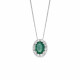 Lantisor din aur 18K cu pandantiv cu smarald 0,50 ct. si diamante 0,12 ct., model Orsini CI1614S5X7 Lantisor din aur 18K cu pandantiv cu smarald 0,50 ct. si diamante 0,12 ct., model Orsini CI1614S5X7