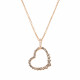 Lantisor din aur 18K cu pandantiv inima cu diamante 0,52 ct., model Orsini CI1623BW1 Lantisor din aur 18K cu pandantiv inima cu diamante 0,52 ct., model Orsini CI1623BW1