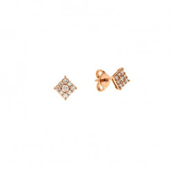 Cercei din aur roz 18K cu diamante 0,28 ct., model Orsini OR0620P