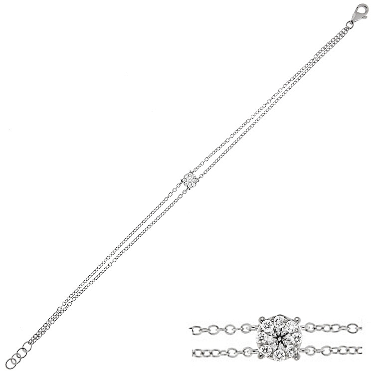 Bratara din aur 18K cu diamante 0,21 ct., model Orsini BR0143 Bratara din aur 18K cu diamante 0,21 ct., model Orsini BR0143