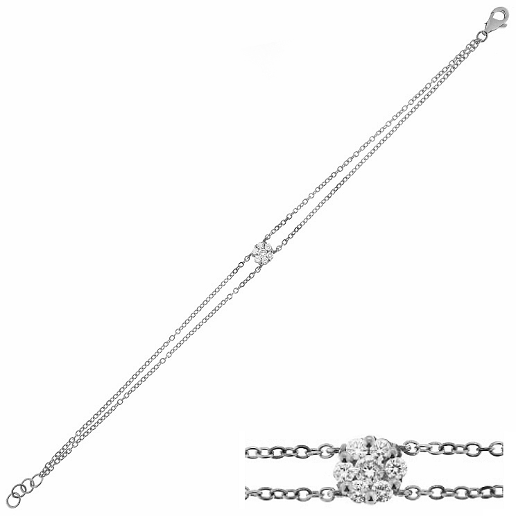 Bratara din aur 18K cu diamante 0,26 ct., model Orsini BR0147 Bratara din aur 18K cu diamante 0,26 ct., model Orsini BR0147